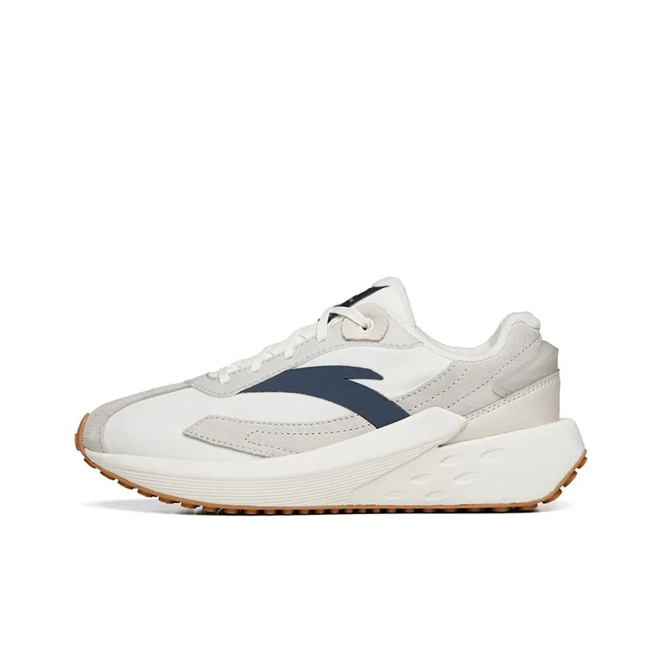 Anta Icing Cushioned Anti-Slip And Wear-Resistant Lightweight Low-Top Running Shoes Women's White Gray Blue