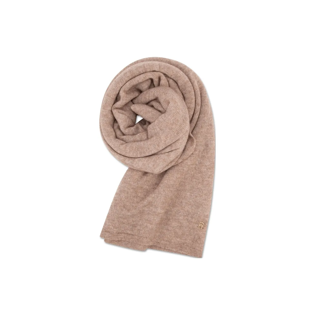 Tommy Hilfiger Sheep Wool Knit Scarves Women's Light Khaki