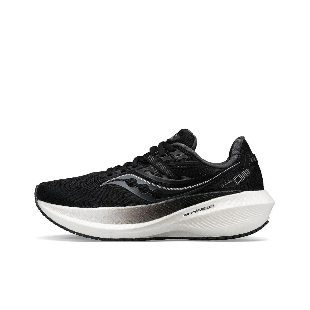 Saucony Triumph 20 Устойчивый к истиранию Дышащий Низкий Топ Тренировочные Беговые кроссовки Женские Черный