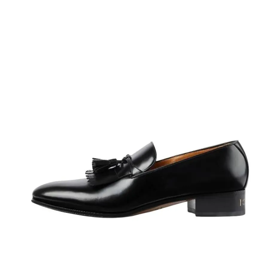 GUCCI Tassel detail Leather Loafers
