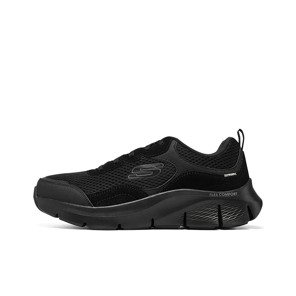 Skechers Flex Comfort Anti-Slip Wear-Resistant Breathable Rebound Low-Top Casual Shoes Men's Black