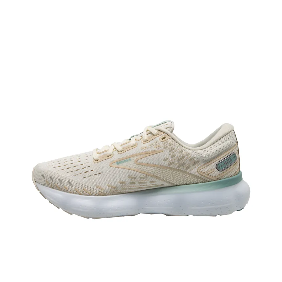 Brooks Glycerin 20 Running Shoes Men Low Top Beige/Green