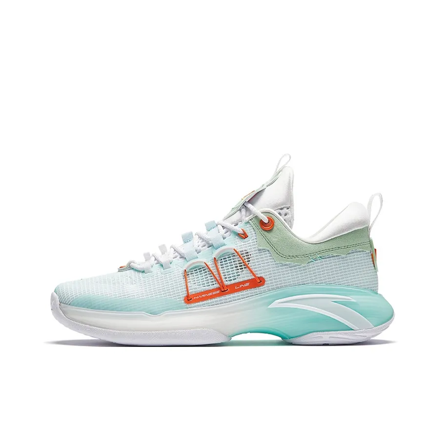 Anta ZUP Series Cushioning Anti Slip And Wear Resistant Low Top Basketball Shoes Men's Orange Green