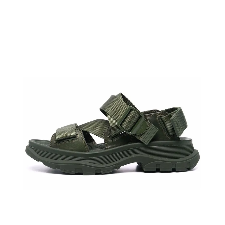 Alexander McQueen Tread Пляжные сандалии Женские Зеленый