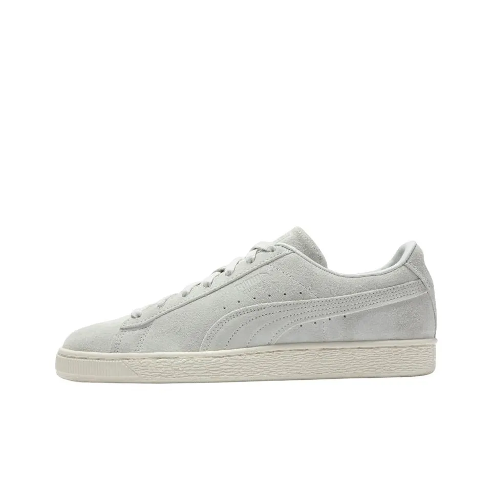 PUMA Suede Classic Low Топ Скейтборд Кроссовки Мужские Белые Серые