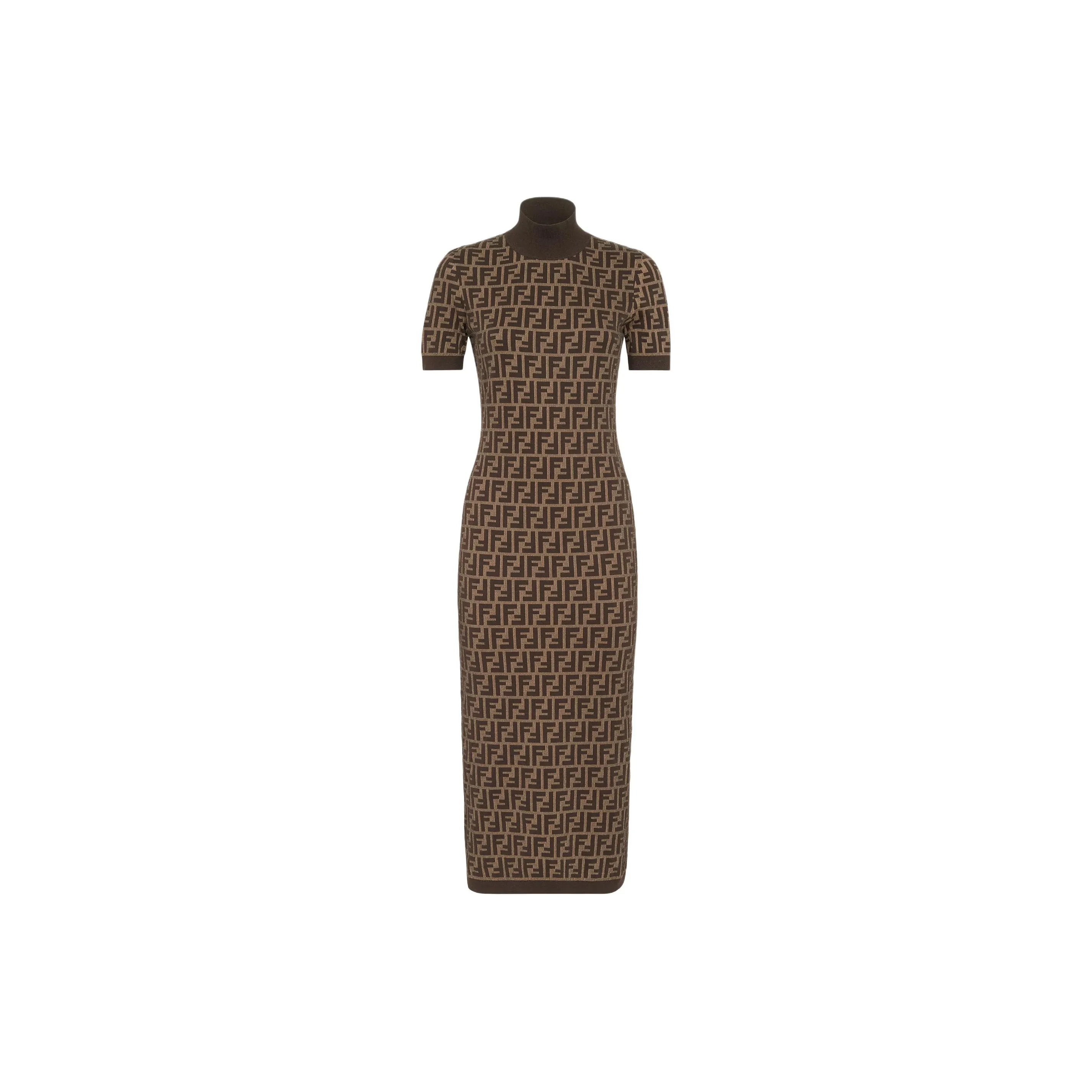FENDI Ff Motif Knitted Midi Dress