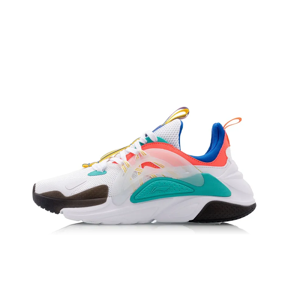 LINING Spark Short Resistant Abrasion Resistant Low Top Спортивная Повседневная Обувь Женская Белый Оранжевый Синий