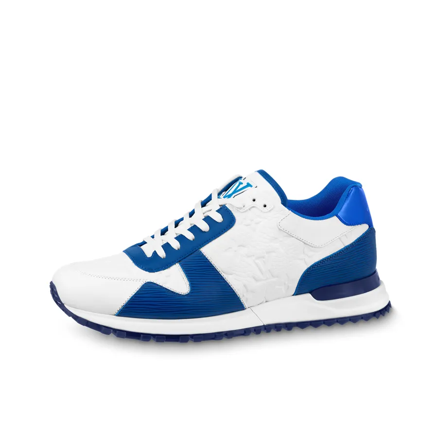 LOUIS VUITTON Lv Run Away Sneakers 'White Monogram With Blue EPI'