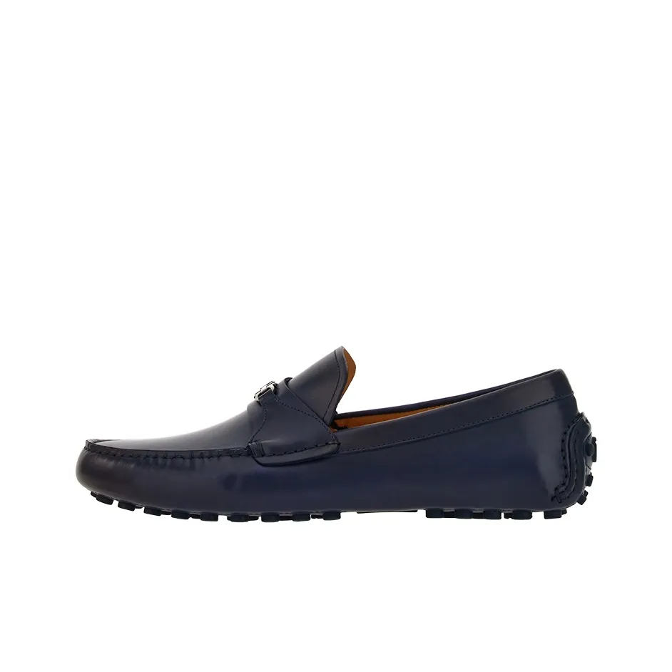 FERRAGAMO Driver Gancini-buckle Leather Loafers