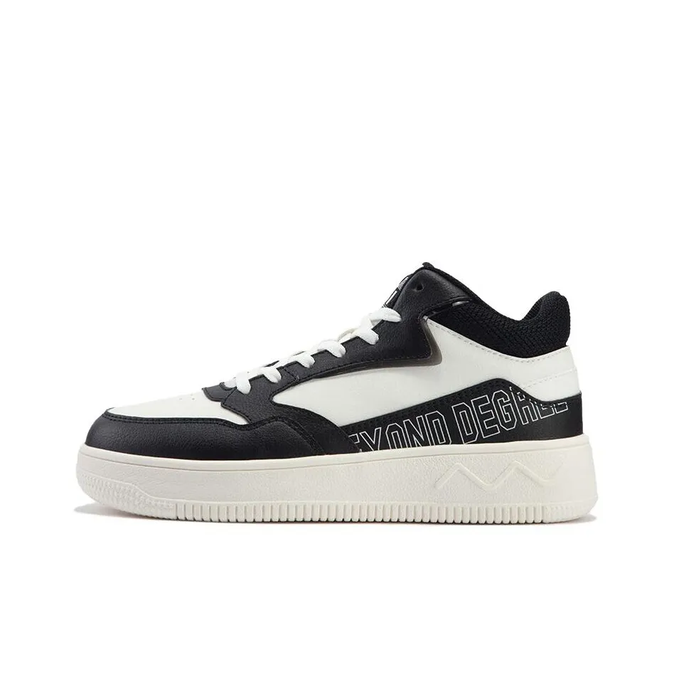 361° AF1 Flying Target Abrasion Resistant Breathable High Top Skateboard Shoes Women's White Black