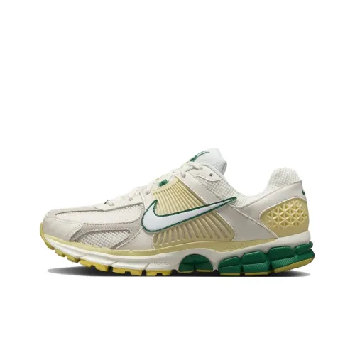 Nike Air Zoom Vomero 5 Беговые кроссовки Низкие Бежево-желто-зеленые Унисекс