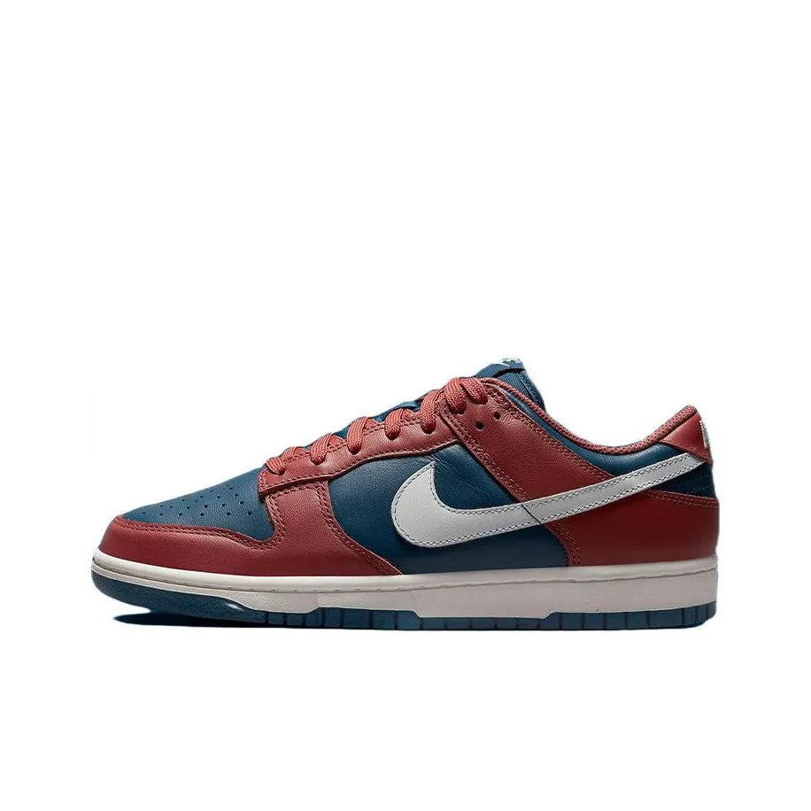 Nike Dunk Low Топ Скейтборд Кроссовки Женские Синий Красный