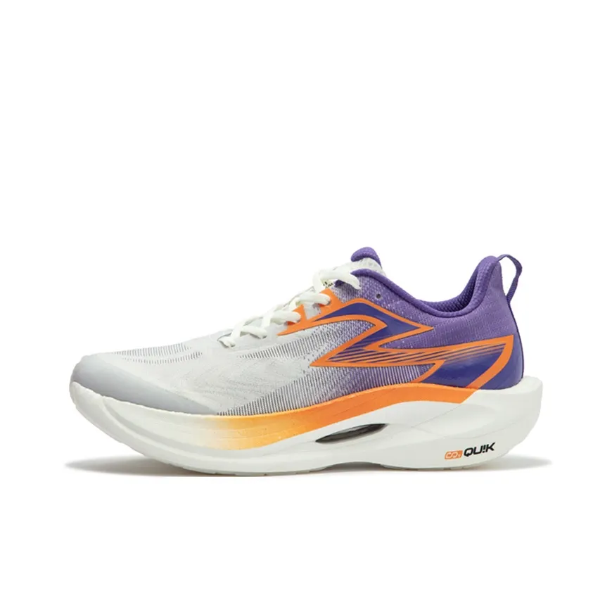 361° Fly 2ET Shock Absorbers Slip Resistant, Abrasion Resistant, Breathable Low Top Running Shoes Unisex White Purple