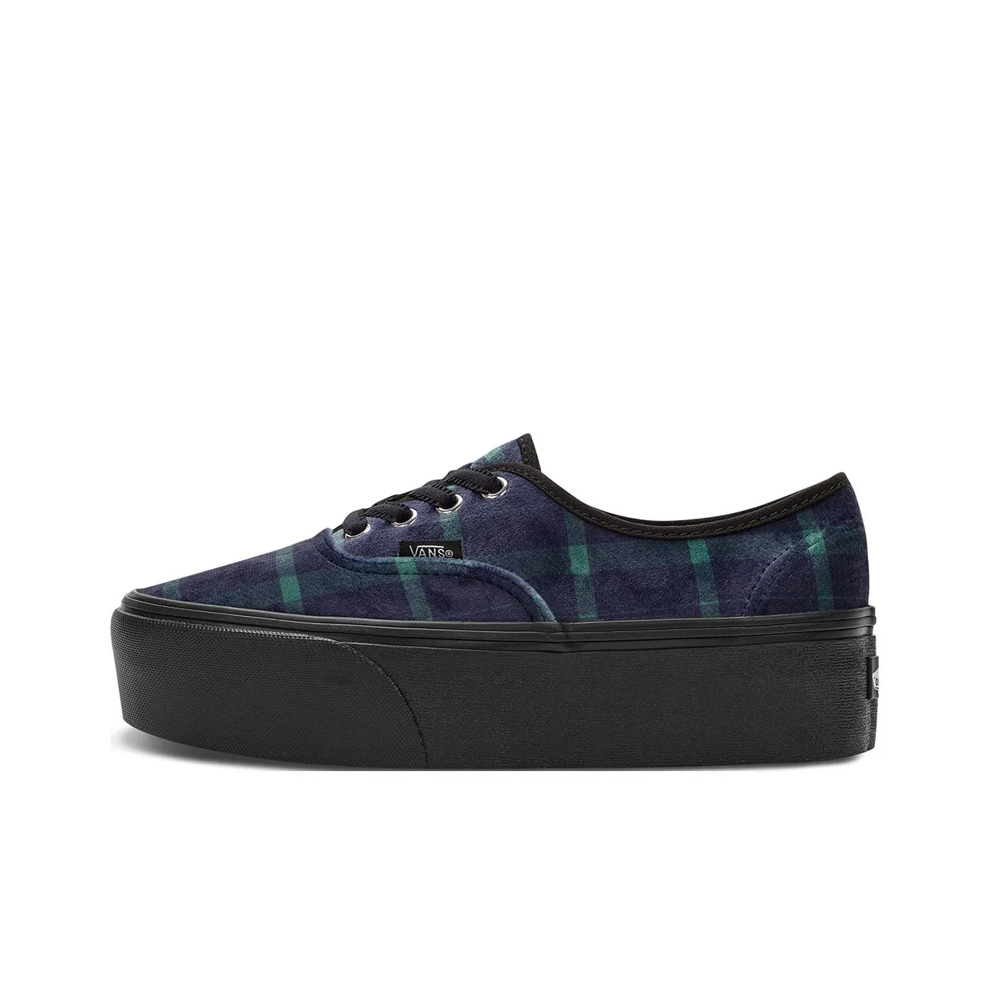 Authentic Vans Stackform 'Velvet Plaid   Green Black' Women's