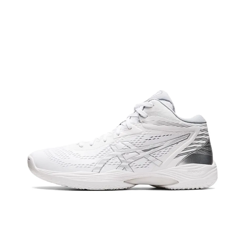 Asics Gel Hoop V14 Wear Resistant Low Top blu Shoes Unisex White Gray 4E Width