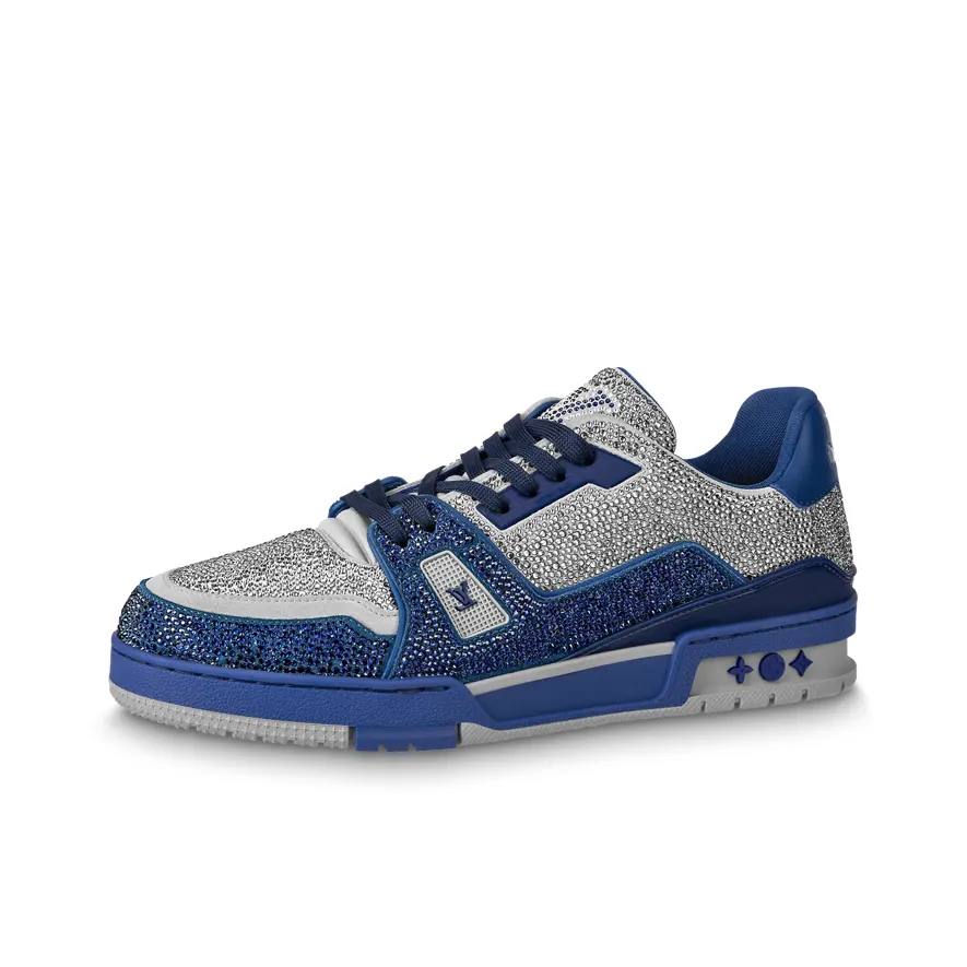 LOUIS VUITTON Trainer Sneakers 'Grey Blue Crystals'