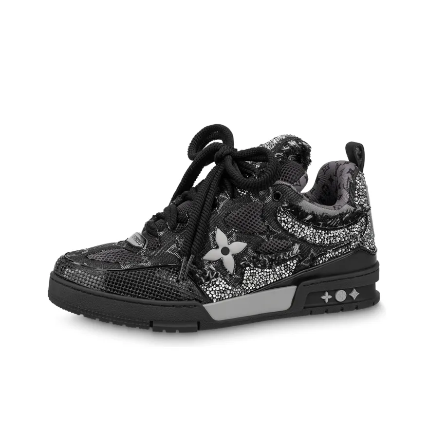 LOUIS VUITTON Skate Trainer Black Swarovski Monogran