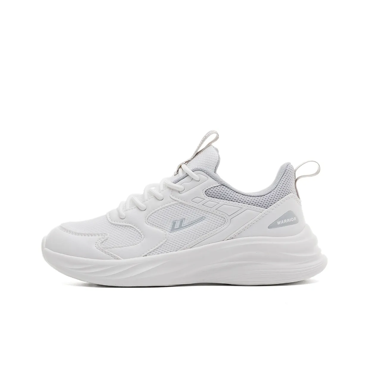 Warrior Шок Absorbing Anti-Slip Wear Resistant Breathable Wa Lightweight Low Top Casual Shoes Unisex White Gray