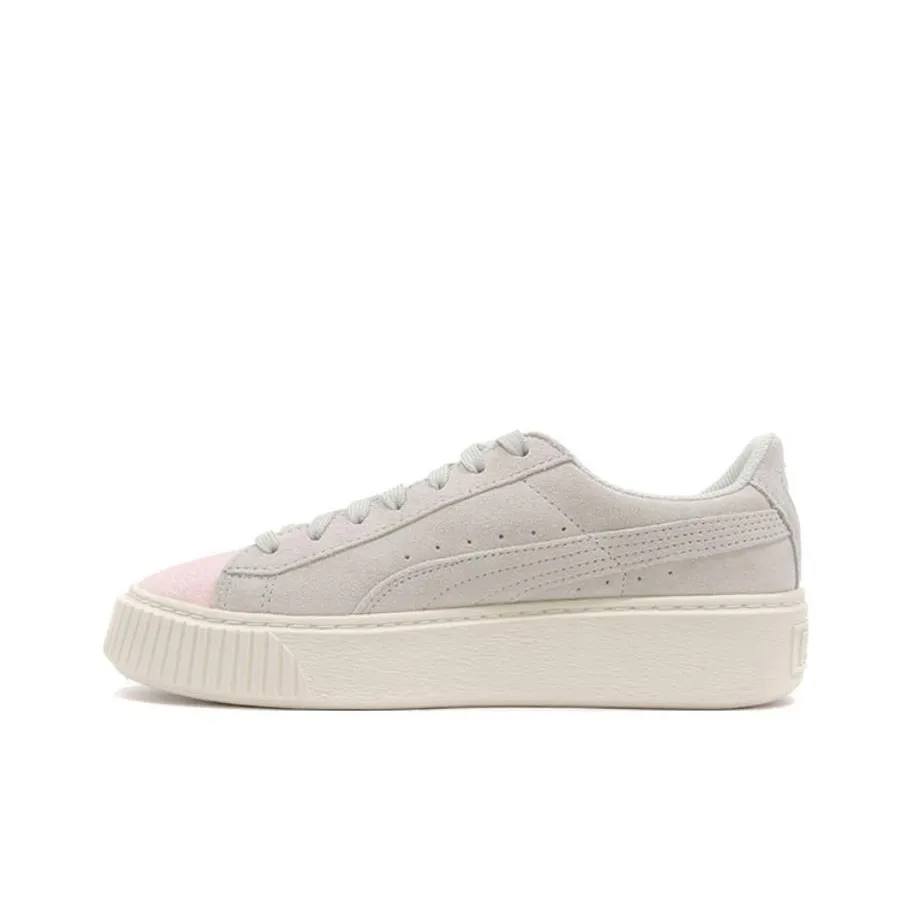 PUMA Suede Series Платформа Glam Золотой самородок Низкие кроссовки для скейтбординга Женские Лаванда
