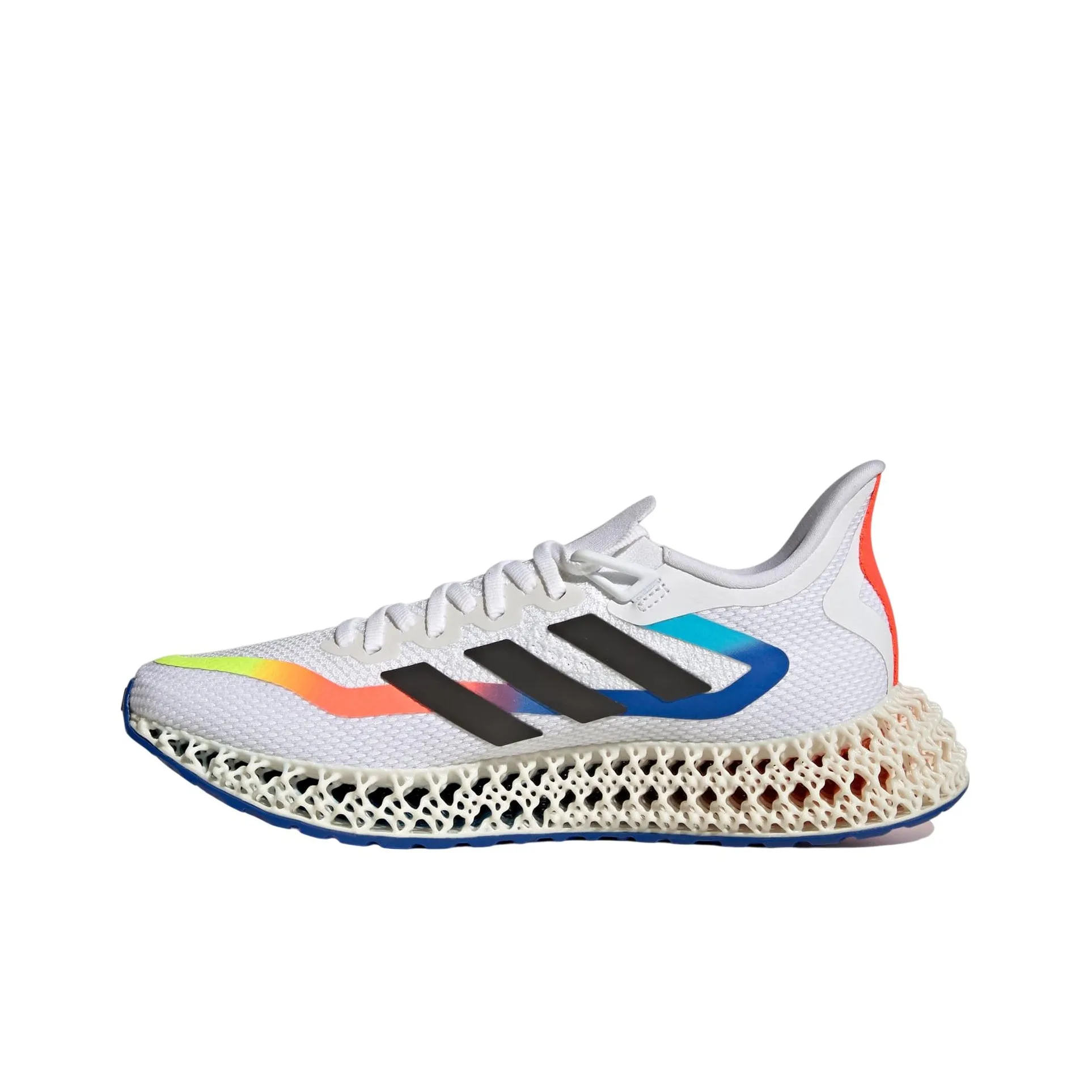 Adidas 4D FWD 2 Амортизация Противоскользящий Легкий Отскок Низкий Топ Повседневные Беговые кроссовки Мужские Белый Синий и Оранжевый