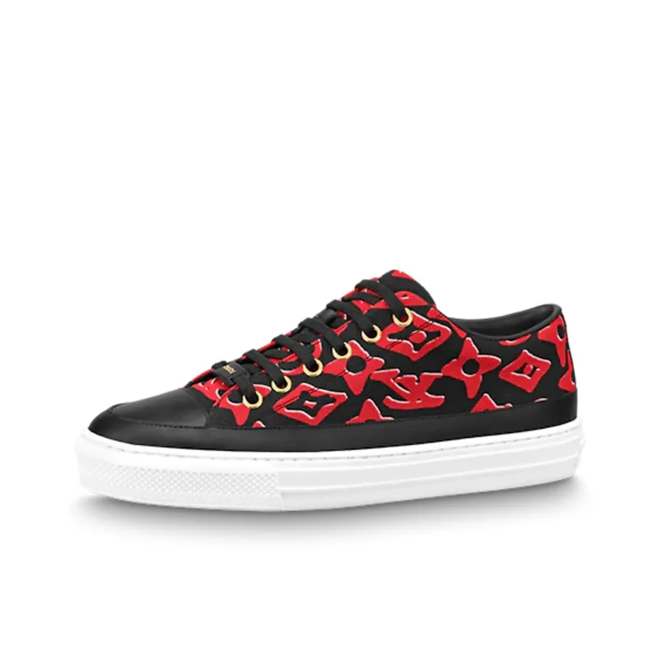 LOUIS VUITTON Stellar Skateboard Shoes Women's Low Top Black/Red