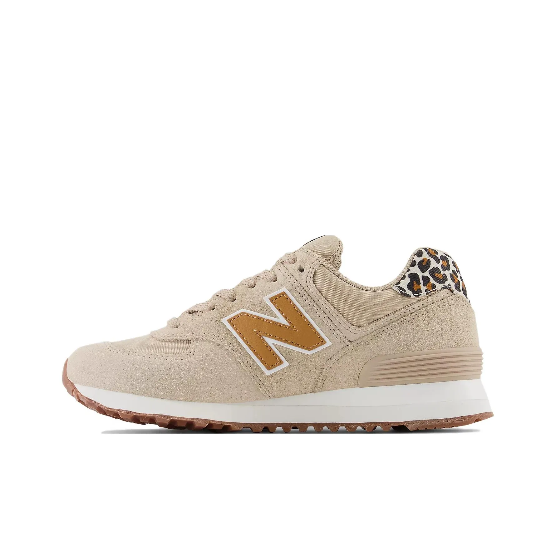 New Balance 574 Tobacco Leopard Print Women's