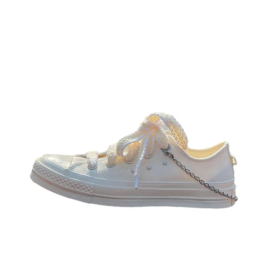 Converse CHUCK TAYLOR Anti Slip Wear Resistant Low Top Skateboard Shoes Unisex White