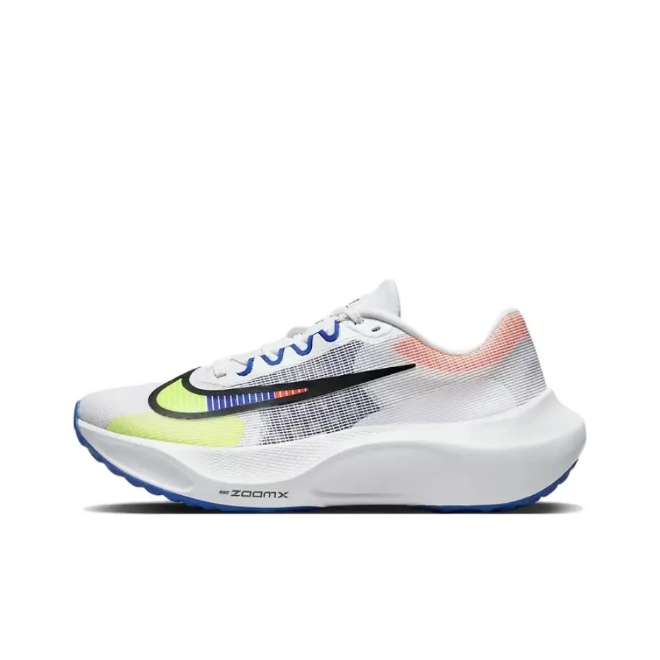 Nike Zoom Fly 5 Running Shoes Men Low Top White/Yellow/Blue/Pink