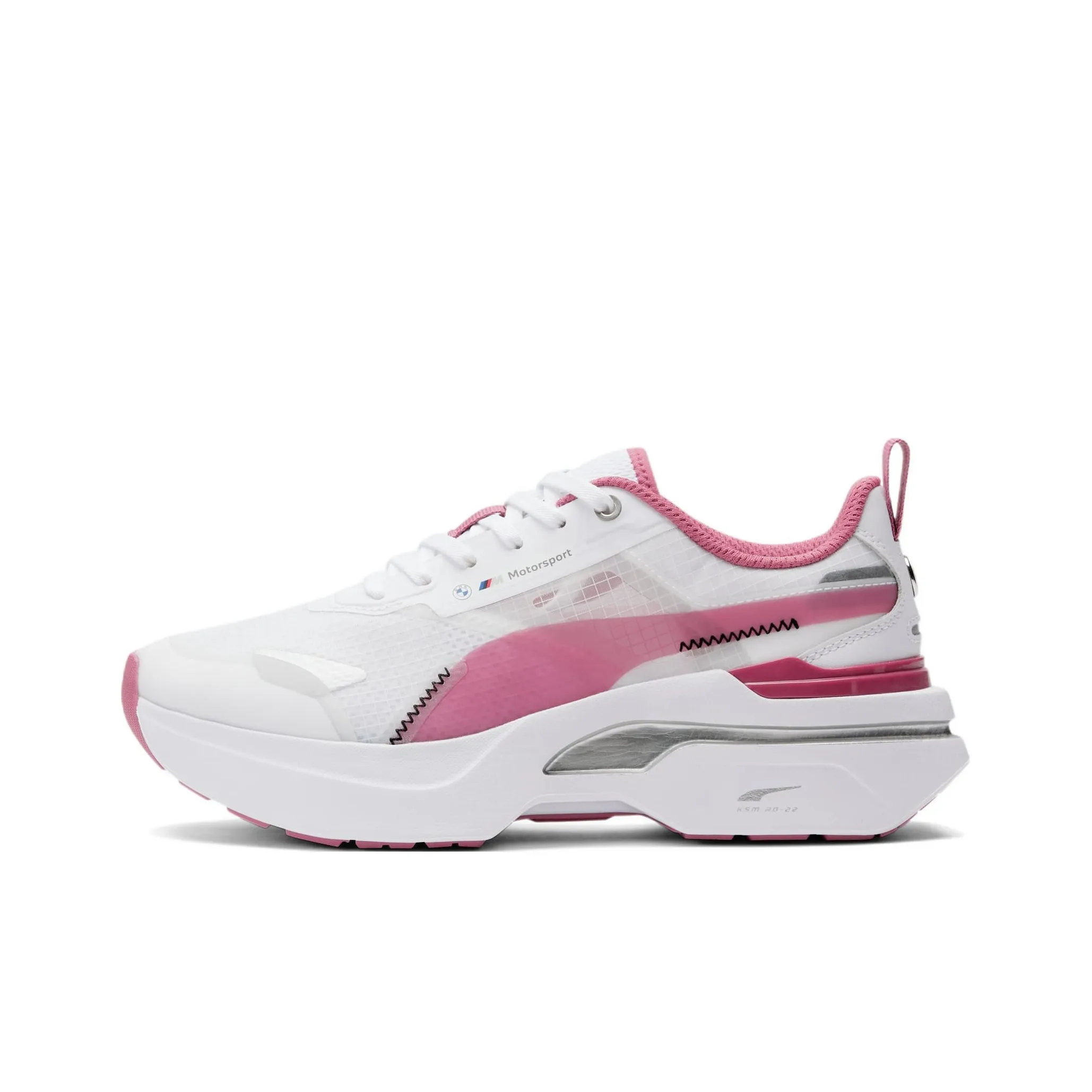 PUMA BMW M Motorsport Kosmo Rider Низкий Топ Спортивная Повседневная Обувь Женская Белая Розовая