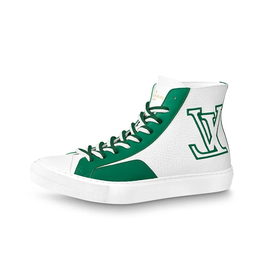 LOUIS VUITTON Tattoo Ankle Sneakers 'White Green'