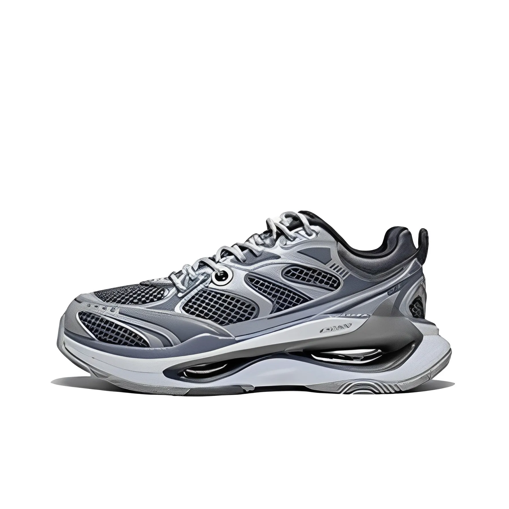 LiNing Beyond Infinity Slip-resistant Abrasion-resistant Breathable Low-top Sports Casual Shoes Men's Gray LiNing Beyond Infinity Противоскользящий Устойчивый к износу Дышащий Низкий Топ Спортивная Повседневная Обувь Мужская Серый