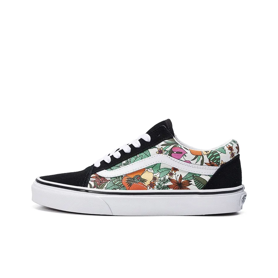 Vans Old Skool Collection MULTI Tropic Low Скейтборд Кроссовки Женские Черный Многоцветный