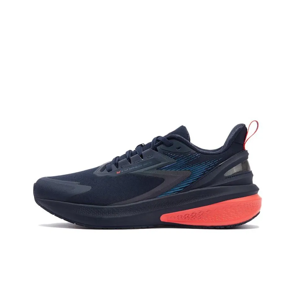 361° Rain Screen Running Shoes Men Low-Top Black Blue Orange