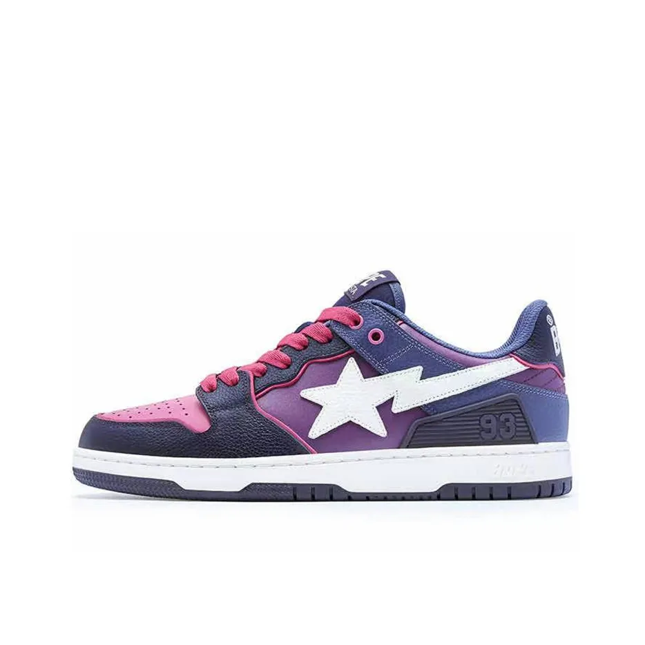 A BATHING APE Bape SK8 Sta Purple White