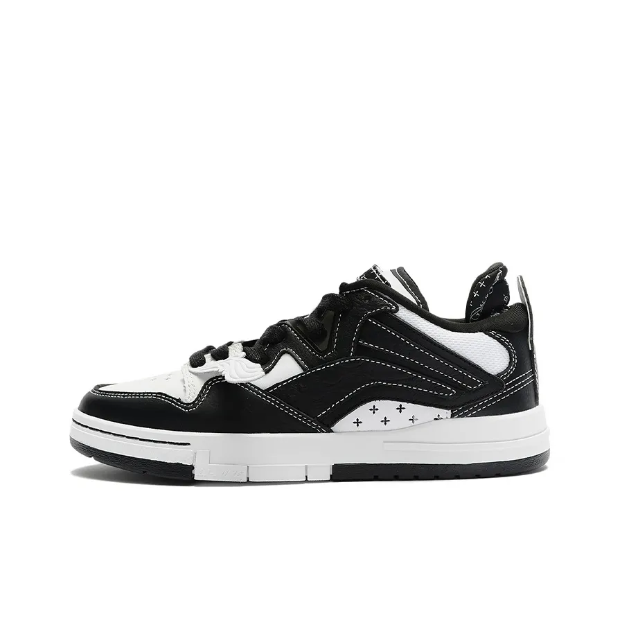 SMFK x LiNing Wave Pro Low Top Skateboard Shoes Men's Black White