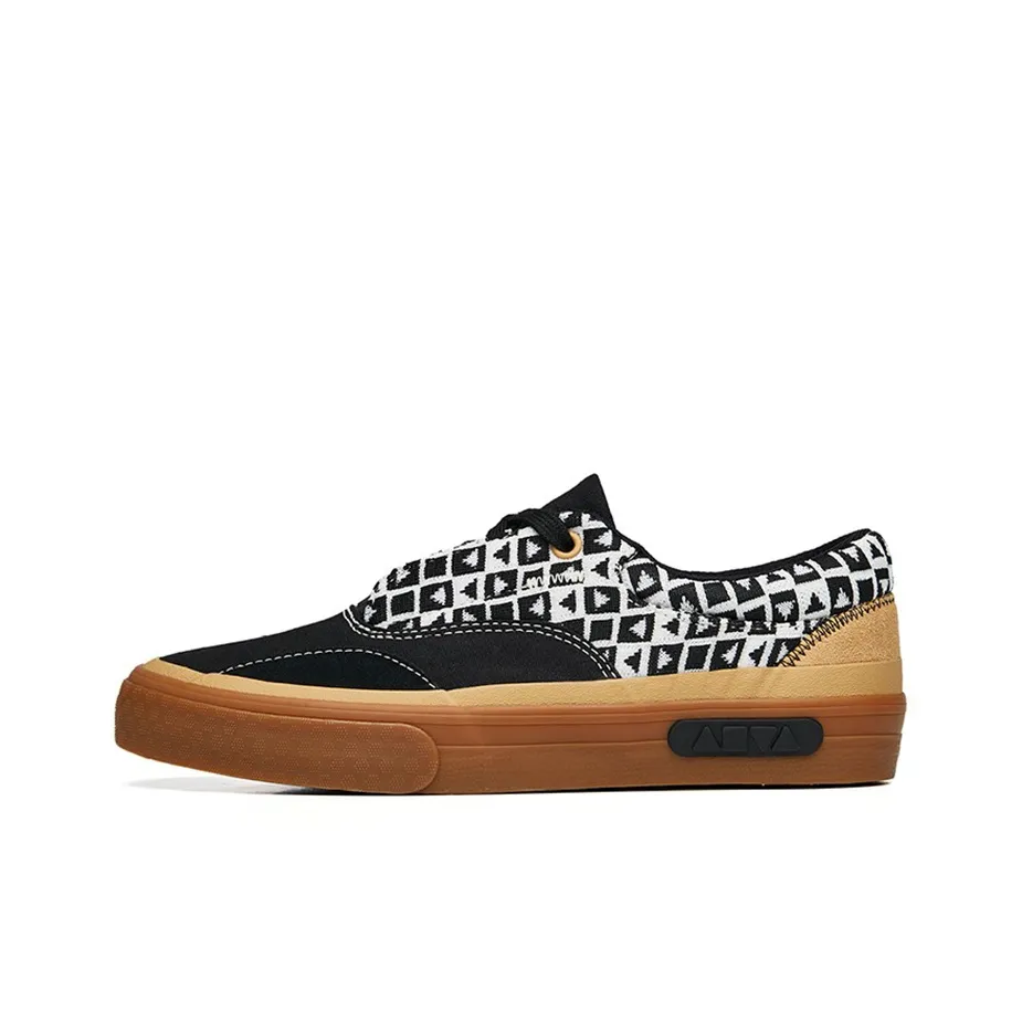 Anta Ao Li CVS Wear-Resistant Low-Top Skateboard Shoes Men's Black White