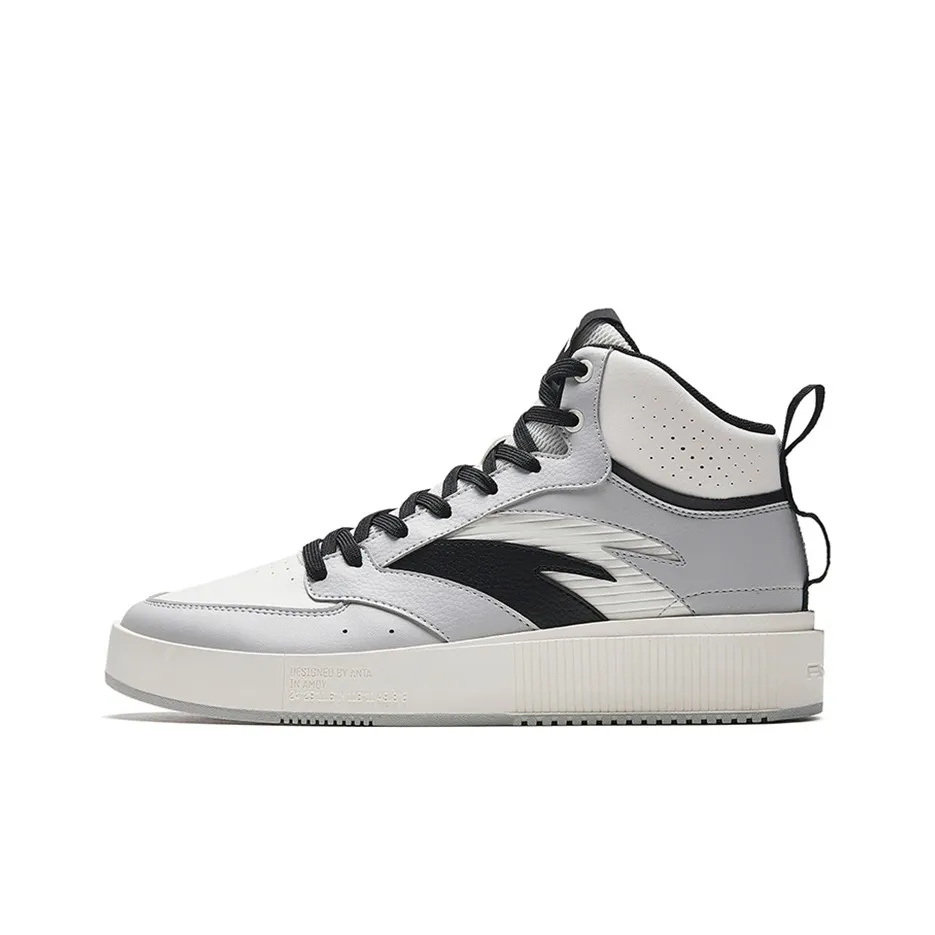 ANTA Milk Lid 2 Противоскользящие Устойчивые к износу Легкие Высокие Кроссовки для скейтбординга Мужские Серый Черный