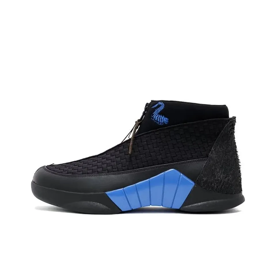 Jordan Air Jordan 15 Kubo Signed Matthew Mcconaughey Durable Breathable High Top Vintage Basketball Shoes Men's Black