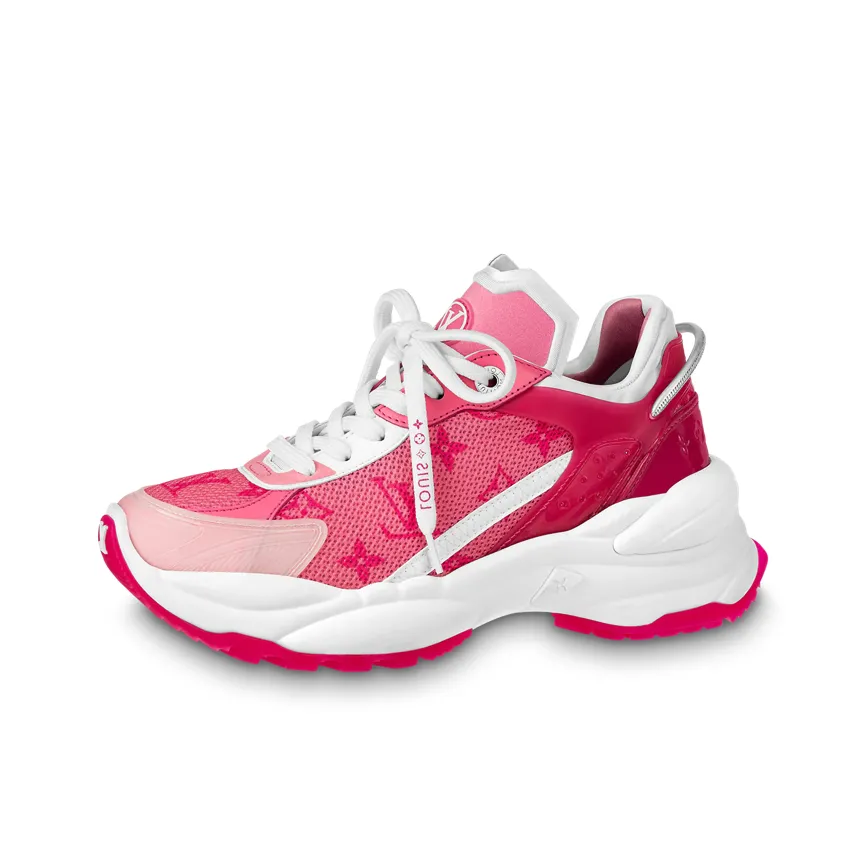 LOUIS VUITTON Run 55 Sneakers 'Hot Pink Monogram' Women's