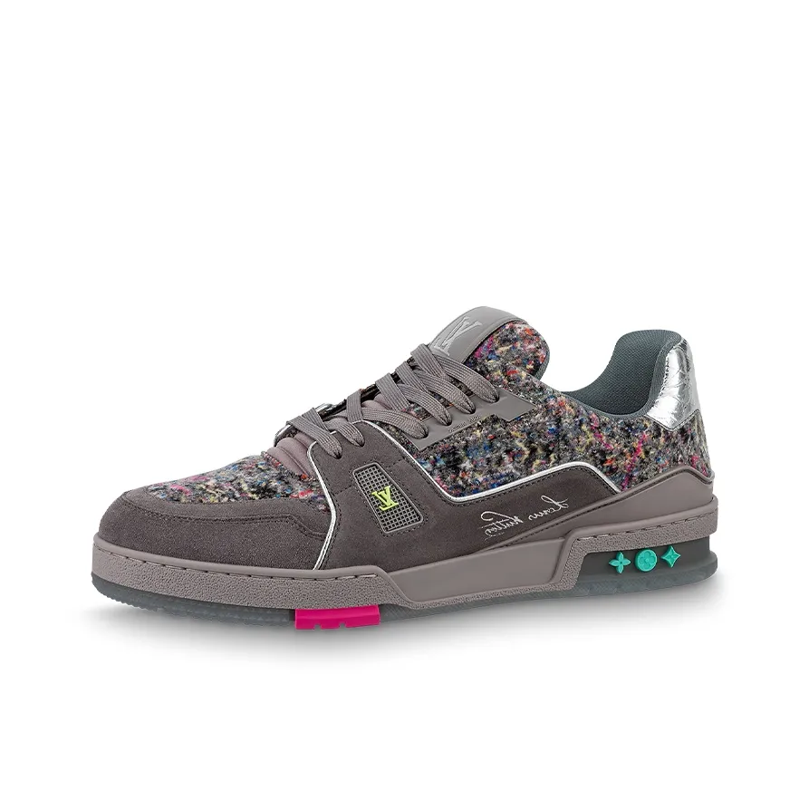 LOUIS VUITTON Lv Trainers 'Grey With Colorful Mesh'