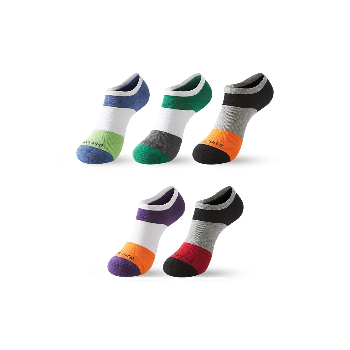 INVISIBLE Низкие носки для мужчин упаковка из 5 пар