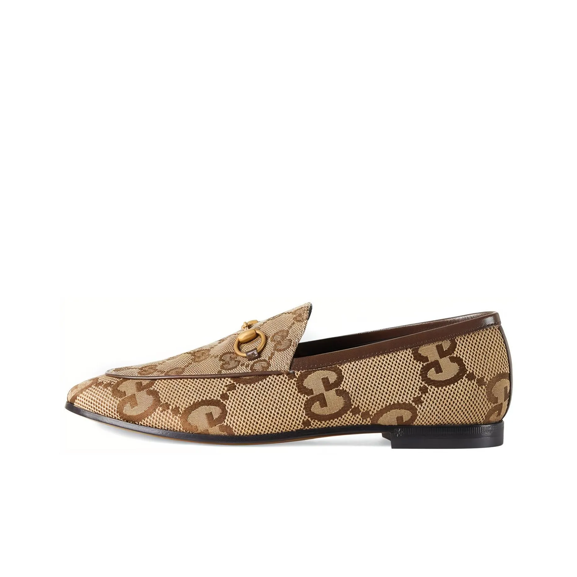 GUCCI Women's Jordaan Loafer 'Jumbo Gg Ebony Beige' Women's
