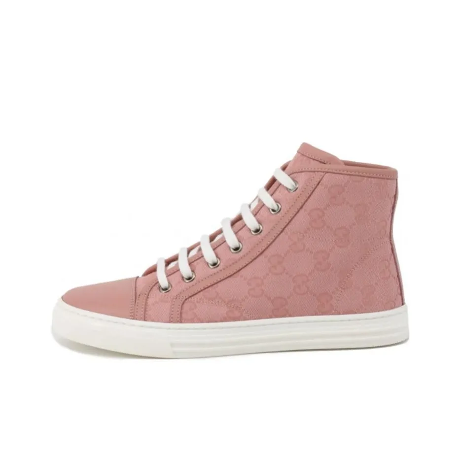 GUCCI Double G High Top Стильные Скейтбординги Женские Розовые