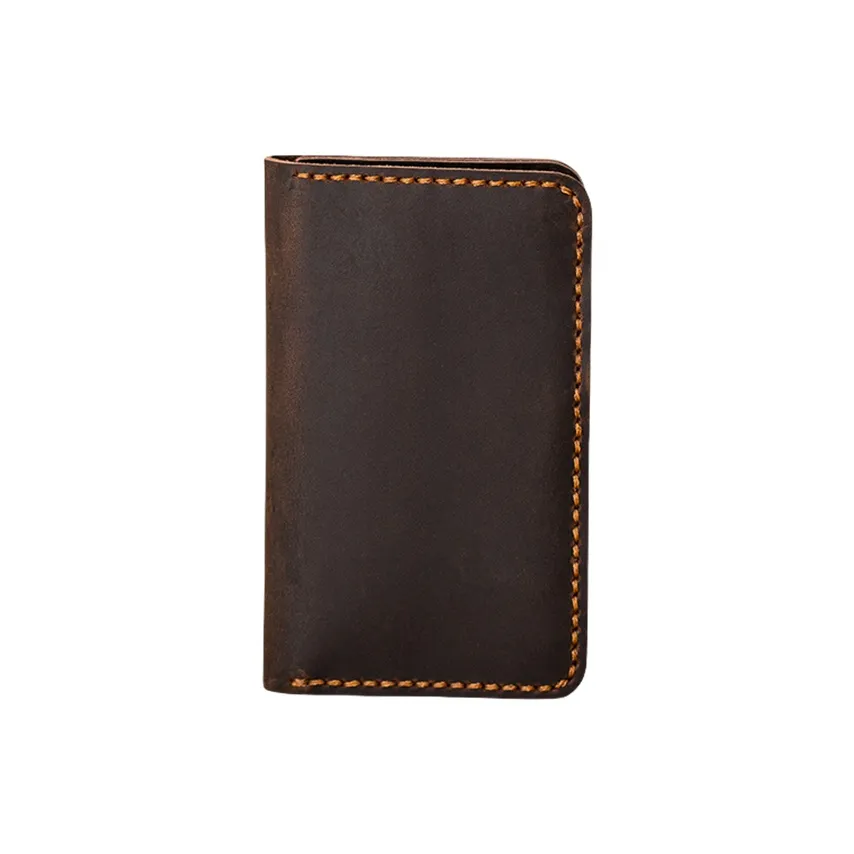 Back Step Кошелек из натуральной коровьей кожи держатель для карт стандартный унисекс кофейный черный павлиний синий