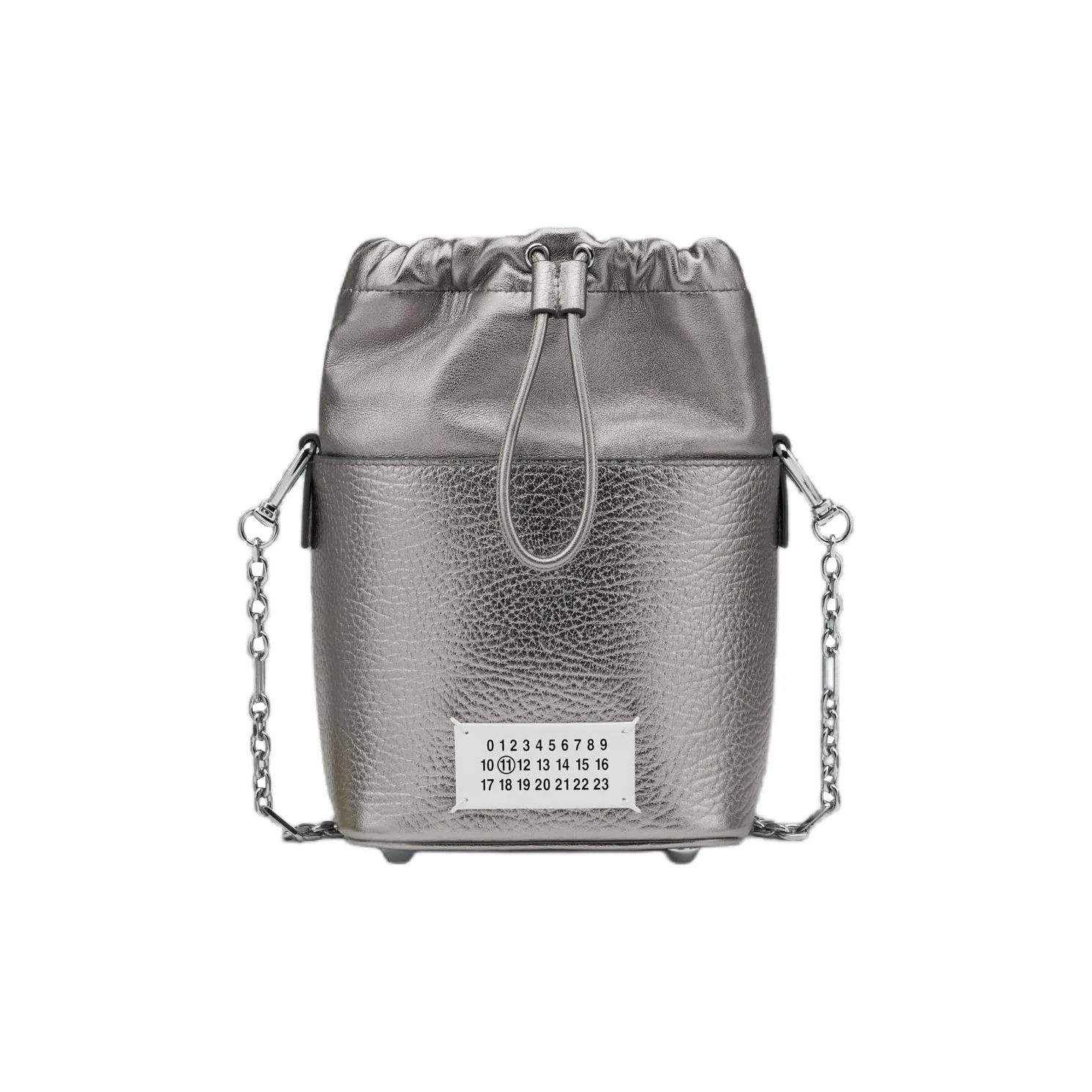 Maison Margiela Small 5AC Metallic Drawstring Bucket Bag