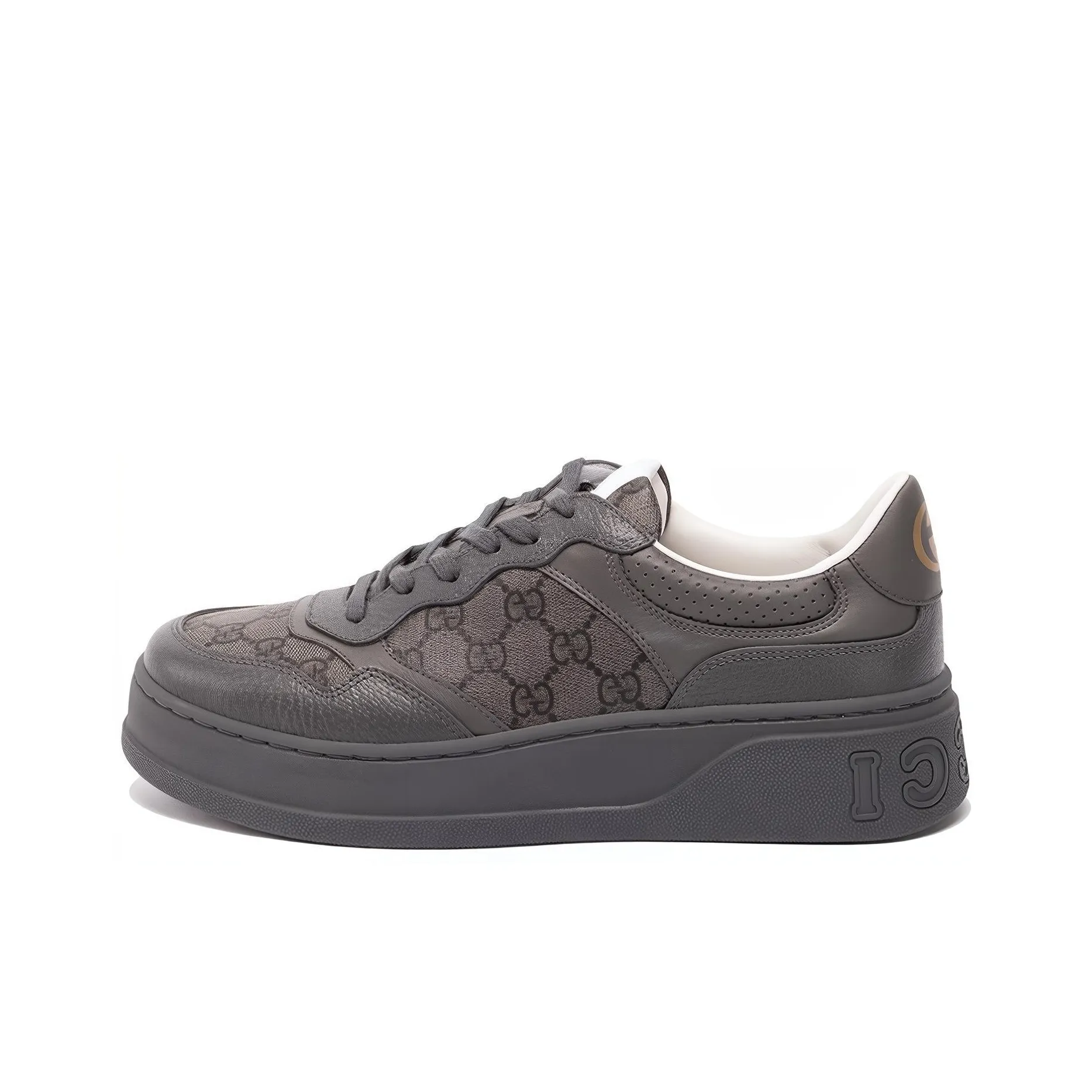 GUCCI Lace Up Margot 'GG Monogram Grey'