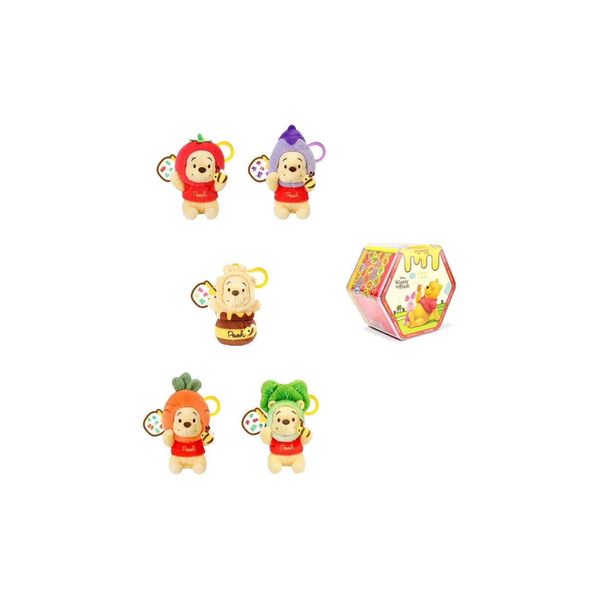 Disney Winnie The Pooh BIG Harvest Подвеска Слепые коробки Один Mystery Коробка Целая коробка 8 шт