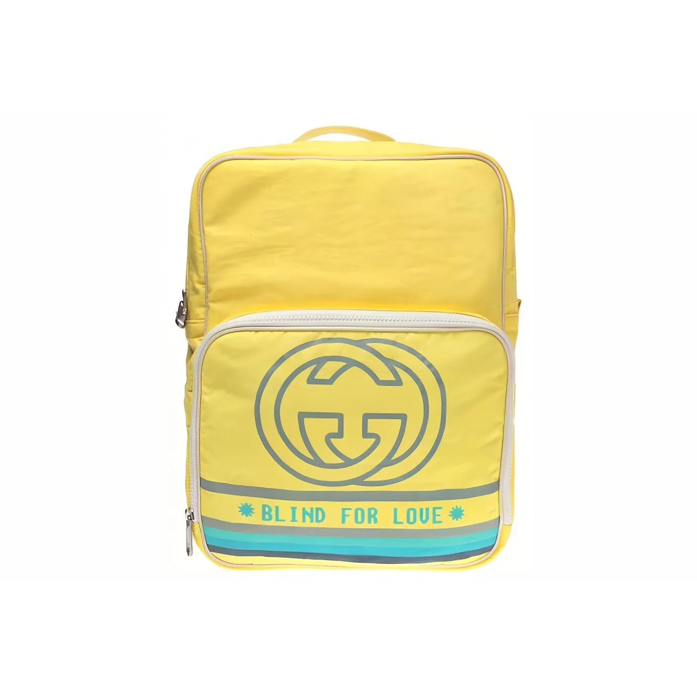 GUCCI Nylon Backpack Unisex Light Yellow