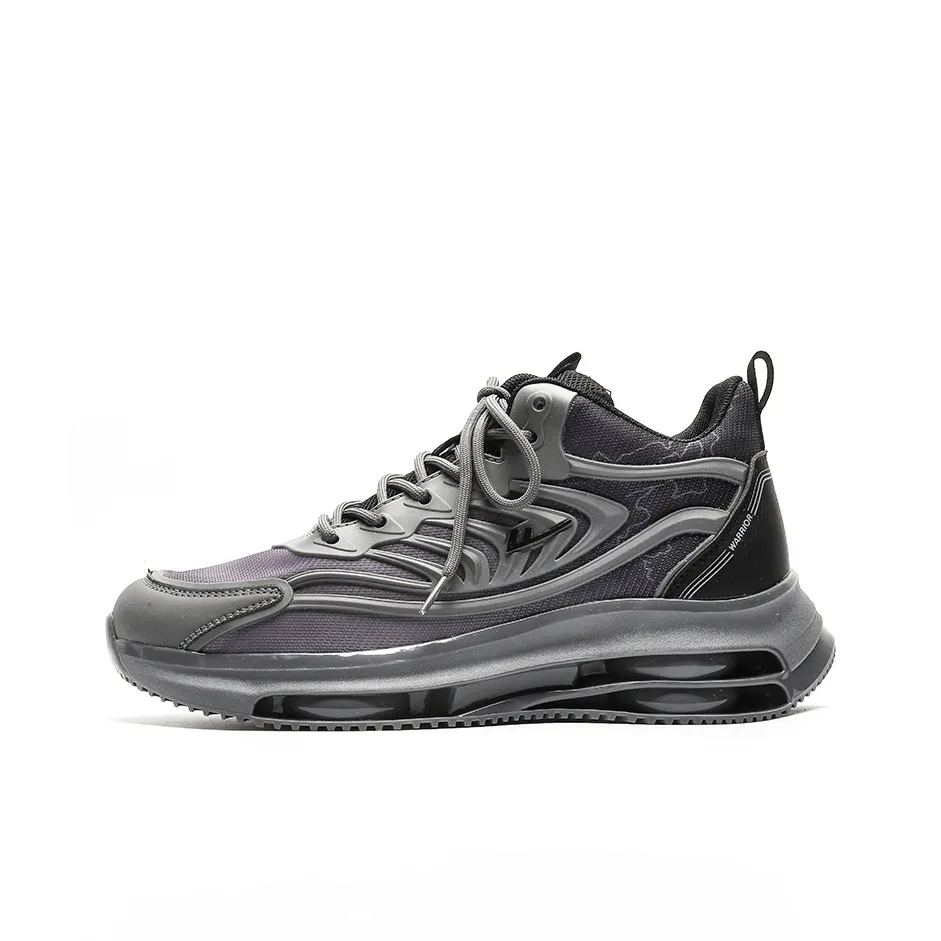 Warrior High Top Running Shoes Men's Gray Black