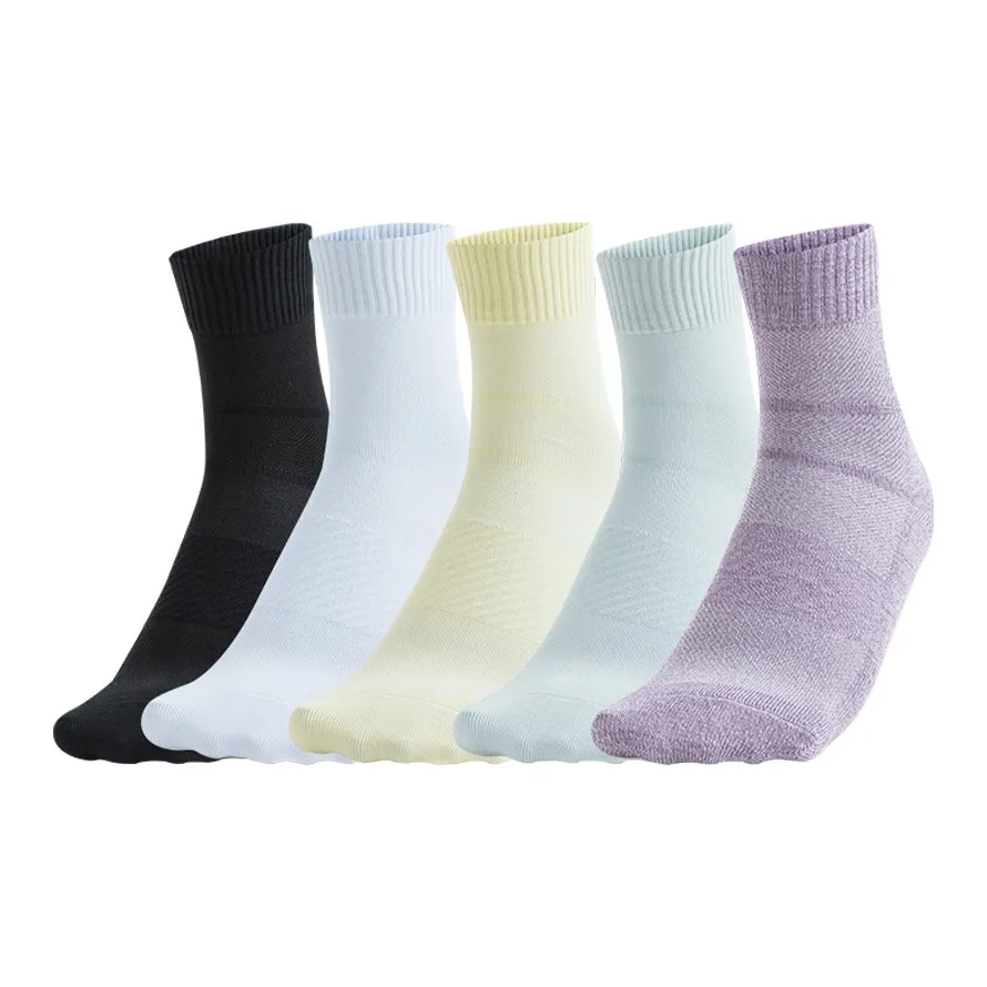 ANTA Беговые носки Мужские упаковка из 5 пар основной цвет черный чисто белый бежевый светло-синий фиолетово-серый